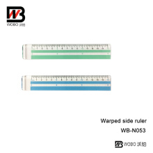 Plastic Ruler with Warped Side for School Supplies